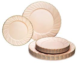 Pratos descartáveis OCCASIONS Vintage Wedding, pacote com 120