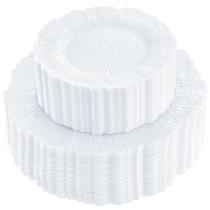 Pratos descartáveis SUT White Plastic 60PCS para festa