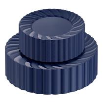 Pratos descartáveis U-QE Blue Plastic 60PCS para festas/casamentos