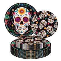 Pratos descartáveis ZULYSTO Halloween Day of the Dead 100 unidades