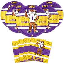 Pratos e guardanapos de festa Havercamp LSU (32 unidades) Mike Tiger