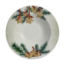 Pratos Fundo Gingerbread Alleanza 6 Pçs - Natal