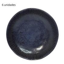 PRATOS FUNDO NIGHT BLUE C/6 22CM Porto Brasil PRATOS FUNDO NIGHT BLUE C/6 22CM Porto Brasil