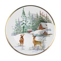 Pratos Fundo Rena Premium Alleanza 6 Pçs - Natal