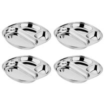 Pratos Infantis de Aço Inoxidável Ahimsa Balanced Bites (4 Unidades)