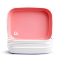 Pratos Infantis Munchkin Splash (4 Peças) - Rosa/Roxo - A partir de 6 Meses
