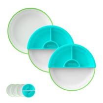 Pratos infantis Omie Easy Scoop, pacote com 3 divisórias à base de plantas