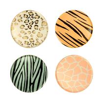 Pratos laterais Meri Meri Safari Animal Print 21 cm, pacote com 8 Pratos laterais Meri Meri Safari Animal Print 21 cm, pacote com 8