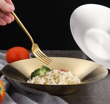 Pratos Para Risoto Massas Prato Fundo Tigela 19cm Dourado X-19