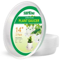 Pratos para vasos SupKing 2 unidades 36 cm plástico transparente