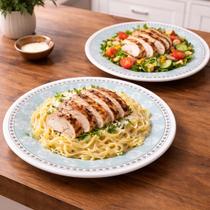 Pratos Raso Jantar Oxford Donna Bosque Kit Jogo 4pçs De 26cm