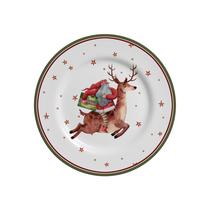 Pratos Sobremesa Father Christmas Alleanza 6 Pçs - Natal