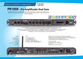 Pré Amplificador Compacto Pr1000 Nca Bt Fm Usb Sd Dual Zone