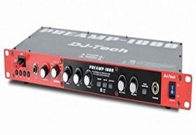 Pré-amplificador de Áudio DJ Tech PREAMP1800 Controle Phono RCA Mic