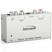 Pré-amplificador Phono Jancane para toca-discos, entrada RCA, adaptador 12 V