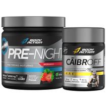 Pre Night 200g Pré Treino Sem Cafeína + Cãibroff Anti Cãibras Bodyaction Pre Night 200g Pré Treino Sem Cafeína + Cãibroff Anti Cãibras Bodyaction