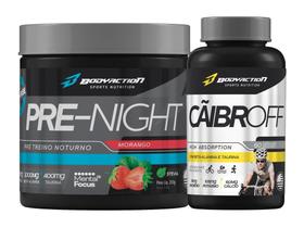 Pre Night 200g Pré Treino Sem Cafeína + Cãibroff Anti Cãibras Bodyaction