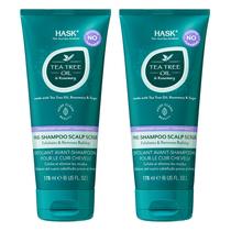 Pré-shampoo Scalp Scrub HASK TEA TREE OIL & ROSEMARY, pacote com 2