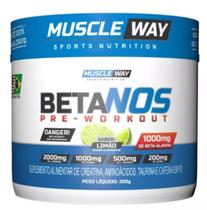 Pre Treino Beta Nos Pote 200g C/ Beta Alanina- Muscle Way Pre Treino Beta Nos Pote 200g C/ Beta Alanina- Muscle Way