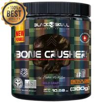 Pré Treino Bone Crusher Black Skull 300g Pre Workout Caveira Preta