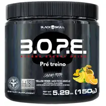 Pré Treino BOPE Black Skull 150g Sabor Frutas Amarelas Energia, Força e Performance Pré Treino BOPE Black Skull 150g Sabor Frutas Amarelas Energia, Força e Performance