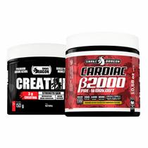 Pré Treino Cardiac 300g, 2000mg Beta Alanina 3g Creatina + Creatina Pote 150g Monohidratada e Micronizada Importada para Crescimento Muscular - Snake Dragon