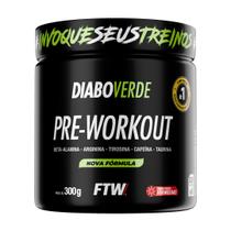 Pre Treino Diabo Verde Pote 300g Suplemento Alimentar em Pó