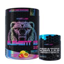 Pré Treino Element 115 400g Space Ice - Under Labz + Creatina Monohidratada 300g Under Labz