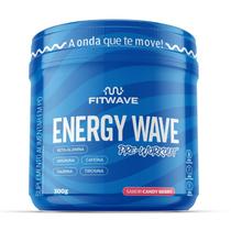 Pré-Treino Energy Wave Pré Workout (300g) FitWave - Suplemento de Energia e Performance - Sabor Candy Berry Pré-Treino Energy Wave Pré Workout (300g) FitWave - Suplemento de Energia e Performance - Sabor Candy Berry
