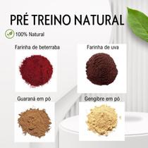 Pré treino natural em pó farinha de beterraba farinha de uva guaraná em pó e gengibre em pó Pré treino natural em pó farinha de beterraba farinha de uva guaraná em pó e gengibre em pó