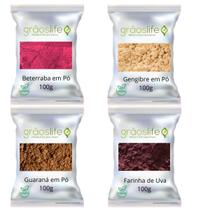 Pré Treino Natural Grãos Life Uva Beterraba Guaraná