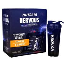 Pré treino nervous pink lemonade nutrata com coqueteleira 650ml - promopack Pré treino nervous pink lemonade nutrata com coqueteleira 650ml - promopack