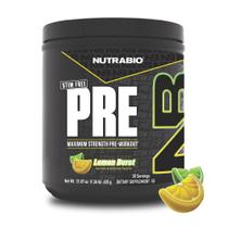 Pré-treino NutraBio Stim-Free Lemon Burst 20 porções
