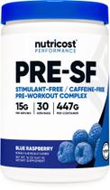 Pré-treino Nutricost Stim-Free 30 porções de framboesa azul
