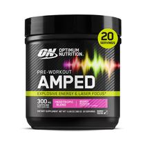 Pré-treino Optimum Nutrition Amped 20 porções Sabor Berry