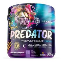 Pré Treino Predator Night Sem Cafeina Melancia 300g Leader Nutrition