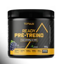 Pré treino ready com HMB e cafeína 195g topway suplemento em pó sabor uva