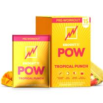 Pre Workout Powder EBOOST POW Tropical Punch, 15 pacotes