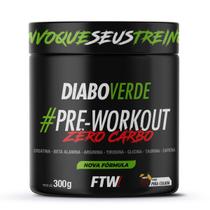 Pre Workout Zero Carbo Pote 300g Diabo Verde