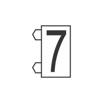 Precificador Pacote Avulso Número 7” (sete) Branco - 30 peças - Preço para Vitrine Precificador Pacote Avulso Número 7” (sete) Branco - 30 peças - Preço para Vitrine