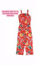 Precoce macacão fem longo floral maxi Precoce macacão fem longo floral maxi