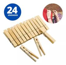 Pregador de Roupas de Madeira Pacote 24 pecas Aguia Branca