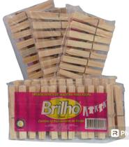 Pregador Madeira Com 12 Brilho Brasil