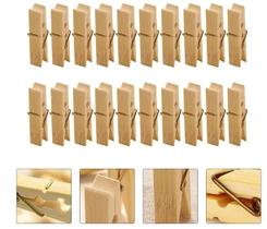 Pregadores de Roupa de Bambu Kit 20 Peças Resistentes e Sustentáveis