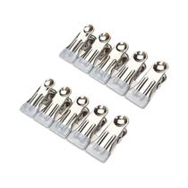 Pregadores De Roupa Em Aço Inoxidável 10 Peças, Clips De Vedação Antiderrapantes À Prova De Vento,
