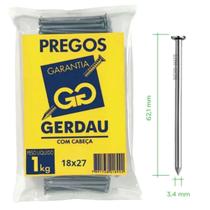 Prego 18 X 27 Com Cabeca Gerdau 1kg Prego 18 X 27 Com Cabeca Gerdau 1kg