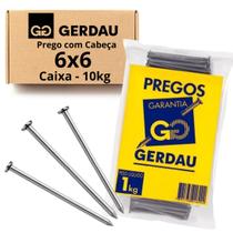 Prego 6x6 Com Cabeça 10kg Gerdau