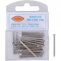 Prego Aco Romeplast Com Cabeca 10X10 (1,50X23mm) (1,50X23mm) Sistema ''X'' Cartela Com 40 Pecas Prego Aco Romeplast Com Cabeca 10X10 (1,50X23mm) (1,50X23mm) Sistema ''X'' Cartela Com 40 Pecas
