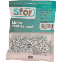 Prego Aco Sforplast Com Cabeca 12X12 (1,80X28mm) 100pcs