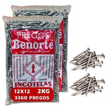 Prego C/ Cabeça Chata Polido 12x12 2kg 3360Un 3cm Construção